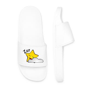 Sleepy Star with Cloud - Men’s Pool Sliders - white - Front