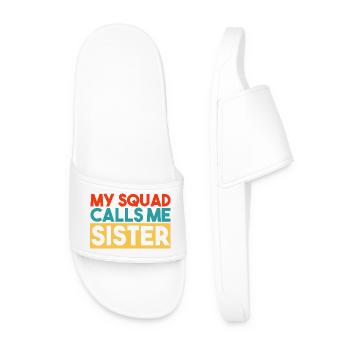 Sister Squad : design de frère ou sœur assorti de famille - Claquettes Homme - blanc - Devant
