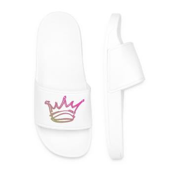 Croquis de couronne en dégradé - Claquettes Homme - blanc - Devant