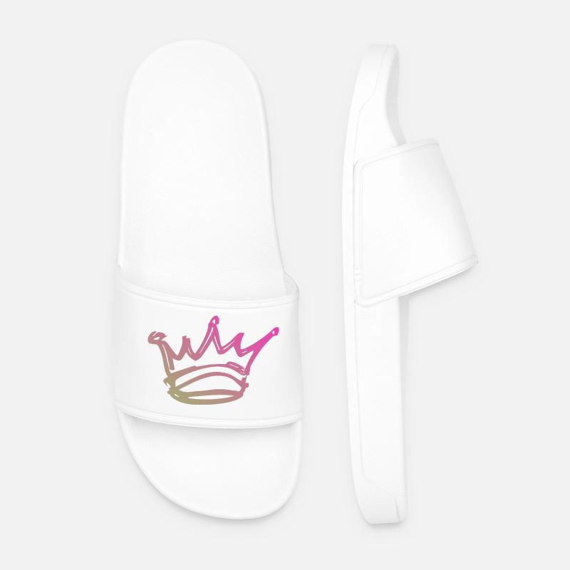 Gradient Kronen-Skizze - Männer Badelatschen - Weiß