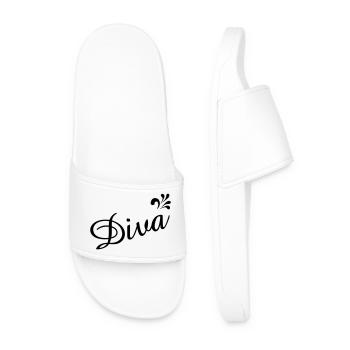 Diva from Hesse - Beautiful motifs around Hesse - Men’s Pool Sliders - white - Front