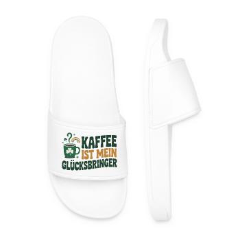 Coffee is my lucky charm - Men’s Pool Sliders - white - Front