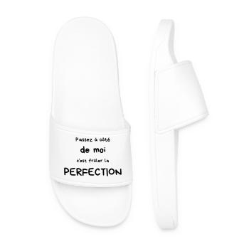 To pass by me is to be close to perfection - Men’s Pool Sliders - white - Front