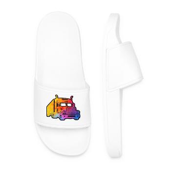 Camion coloré - Claquettes Homme - blanc - Devant