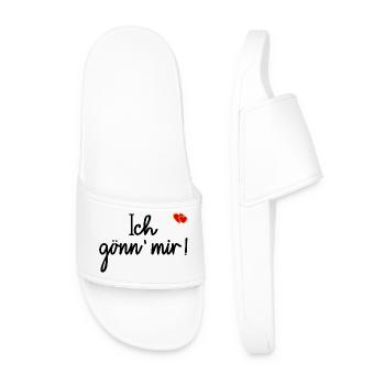 Lebensplan Genuss Gönnung - Männer Badelatschen - Weiß - Vorne