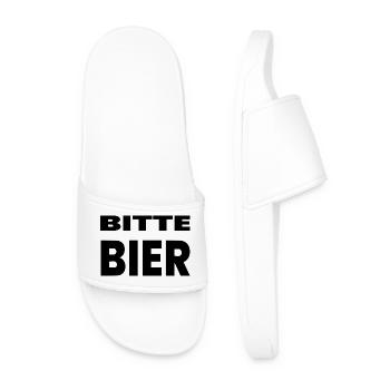 Bier - Männer Badelatschen - Weiß - Vorne