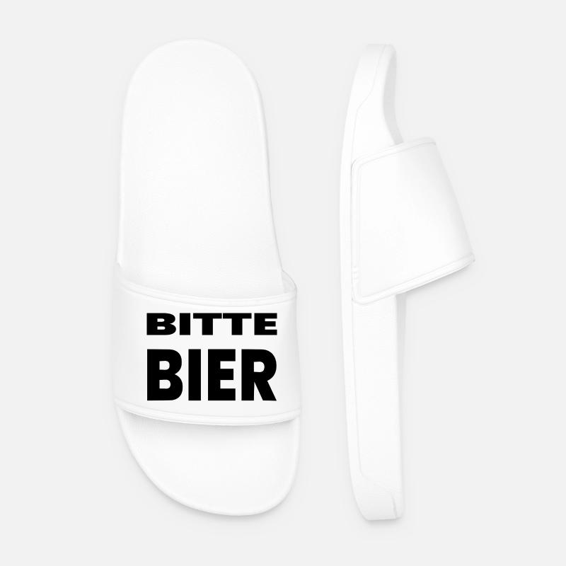 Bier - Männer Badelatschen - Weiß