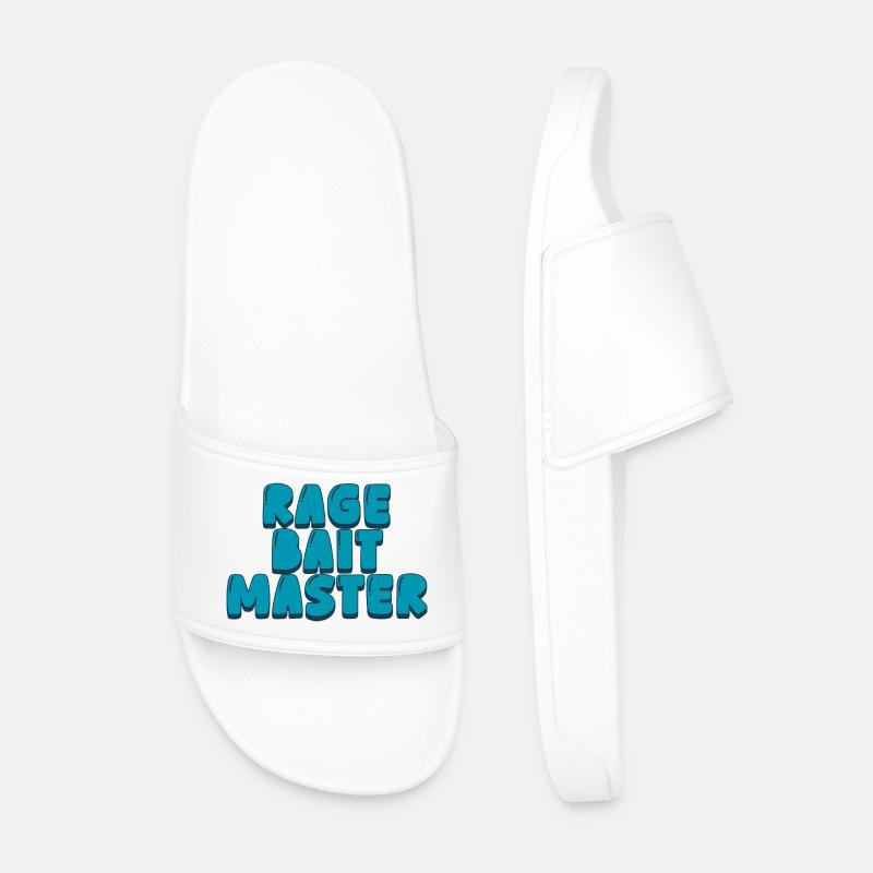 rage bait master - Men’s Pool Sliders - white