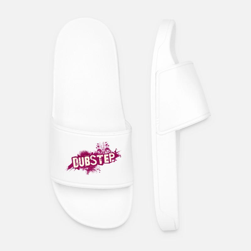 Dubstep graffiti grunge - Men’s Pool Sliders - white