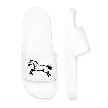 Saut d’obstacles à cheval - Claquettes Homme - blanc - Devant