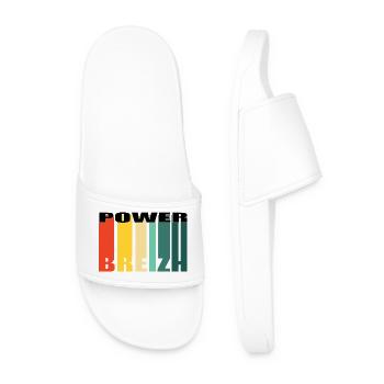POWER BREIZH - Claquettes Homme - blanc - Devant