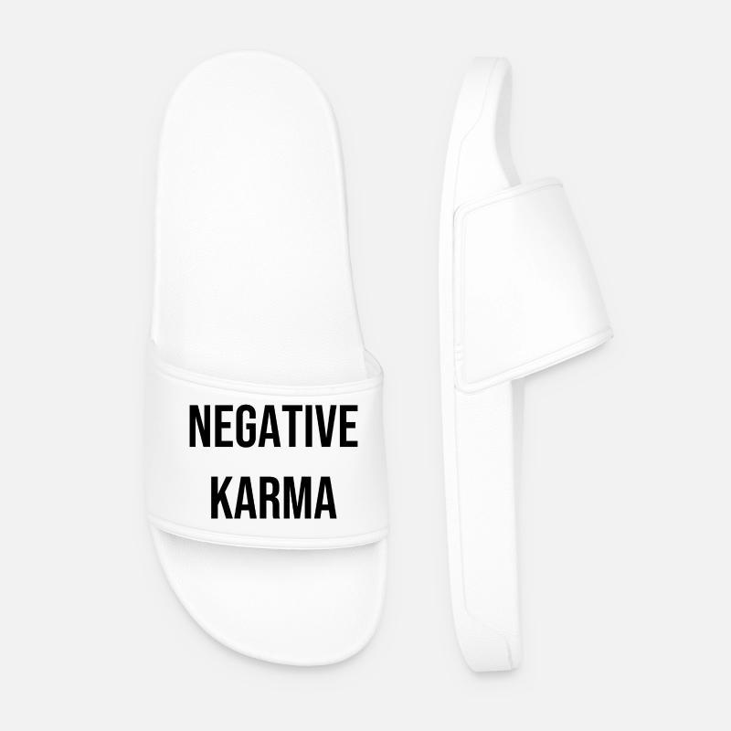 Negative Karma - Men’s Pool Sliders - white