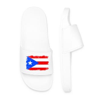Puerto Rico Flagge Karibische Insel Puerto Rico USA - Männer Badelatschen - Weiß - Vorne