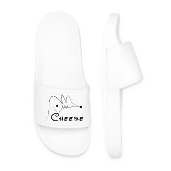 Hasan Mouse Calligraphy - Men’s Pool Sliders - white - Front