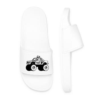 Licorne dans un monster truck - Claquettes Homme - blanc - Devant