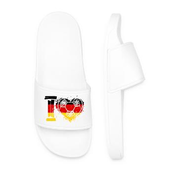 Germany Football Fan Outfit Vintage - Men’s Pool Sliders - white - Front