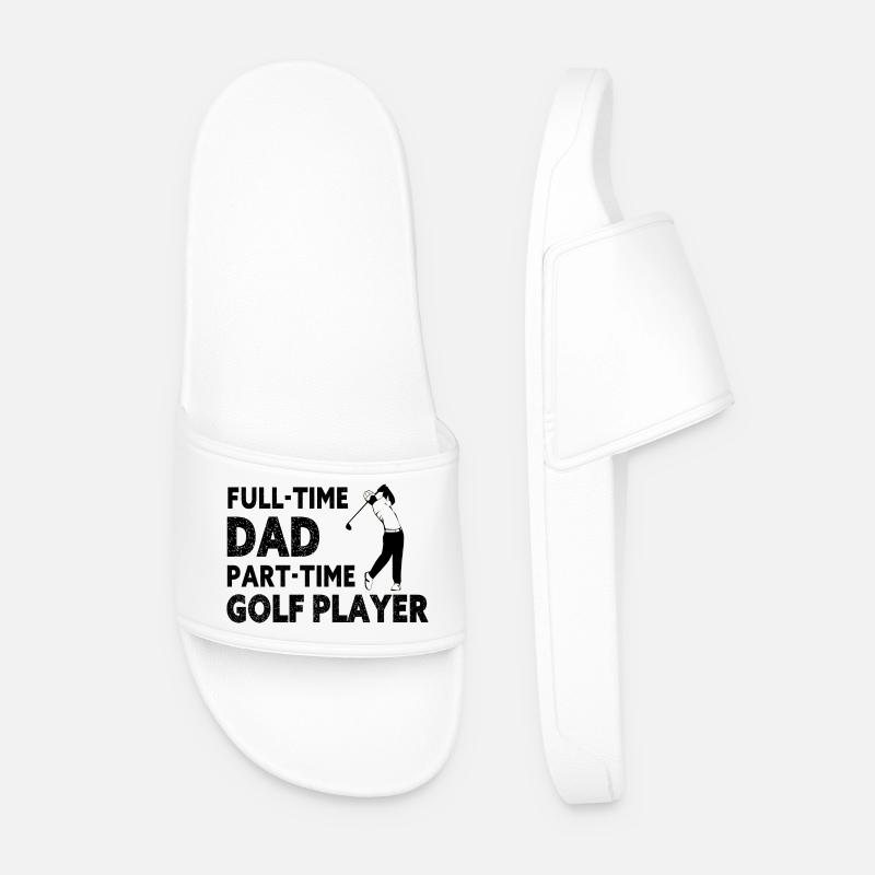 Full-Time Dad Part-Time Golf Player – Gift - Claquettes Homme - blanc