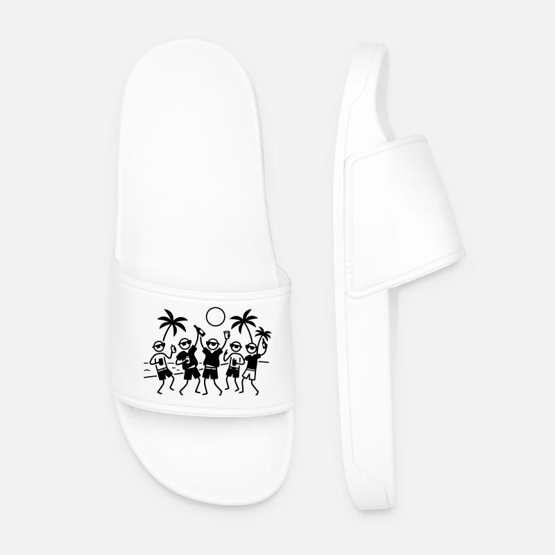 Party Group Beach - Men’s Pool Sliders - white