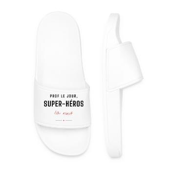 Super-Héros Nocturne: La Nuit - Claquettes Homme - blanc - Devant
