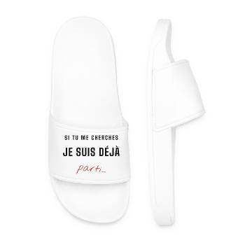 Je suis déjà parti – message énigmatique - Claquettes Homme - blanc - Devant