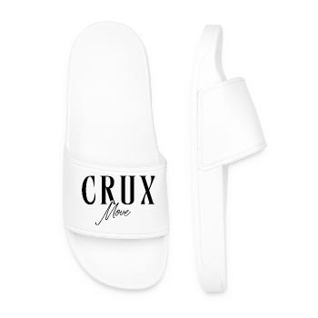 Lettrage Crux Move dans la conception moderne de l’escalade - Claquettes Homme - blanc - Devant