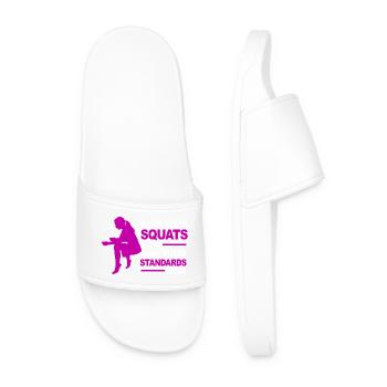 Squats Standards Faibles Élevés - Claquettes Homme - blanc - Devant