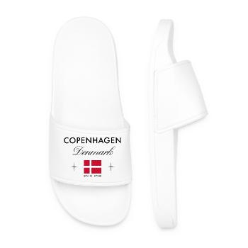 Kopenhagen Dänemark Koordinaten Reise Souvenir - Männer Badelatschen - Weiß - Vorne