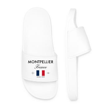 Montpellier, France, coordonne le souvenir de voyage - Claquettes Homme - blanc - Devant