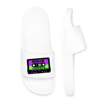 Rave Cassette Festival Logo - Claquettes Homme - blanc - Devant