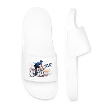 Rouler Libre: Cycliste en Flux - Claquettes Homme - blanc - Devant