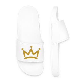 Golden crown for kings - Men’s Pool Sliders - white - Front