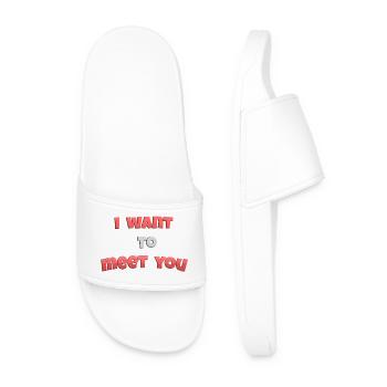 I_wanto_to_meet_you - Men’s Pool Sliders - white - Front