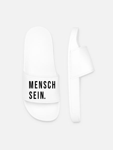 Mensch Sein - Männer Badelatschen - Weiß