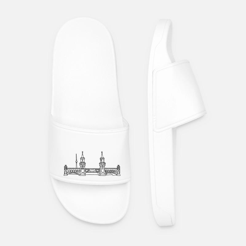 Oberbaum Bridge in Berlin - Men’s Pool Sliders - white