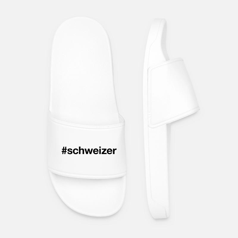 SCHWEIZER - Men’s Pool Sliders - white