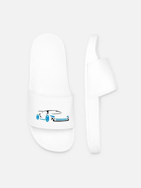 Cool car racing sports car racing - Men’s Pool Sliders - white