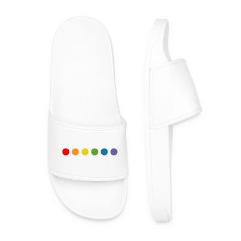 rainbow balls LGBT lgbtqi queer lgbt csd tshirt - Männer Badelatschen - Weiß - Vorne