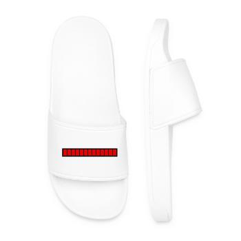 Barre de chargement rectangle Noir Rouge (100%) - Claquettes Homme - blanc - Devant