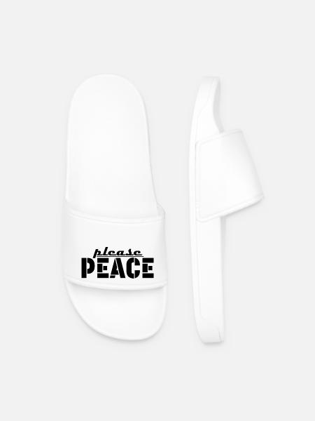 please peace Tshirt - Männer Badelatschen - Weiß