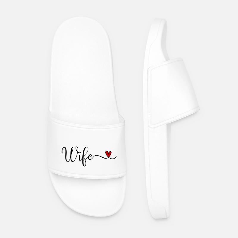 Ehefrau - Männer Badelatschen - Weiß