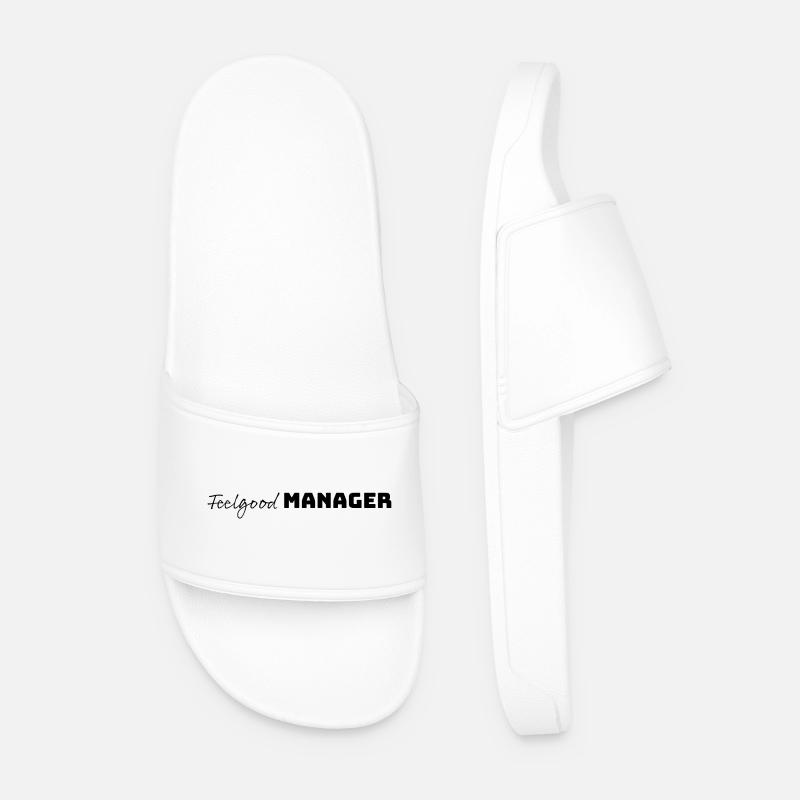 Design Feelgood Manager schwarz - Männer Badelatschen - Weiß