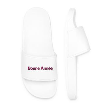 BONNE ANNEE. SAINT SYLVESTRE. NOUVELLE ANNÉE - Claquettes Homme - blanc - Devant