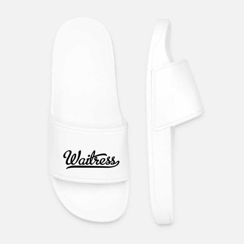 Waitress - Men’s Pool Sliders - white