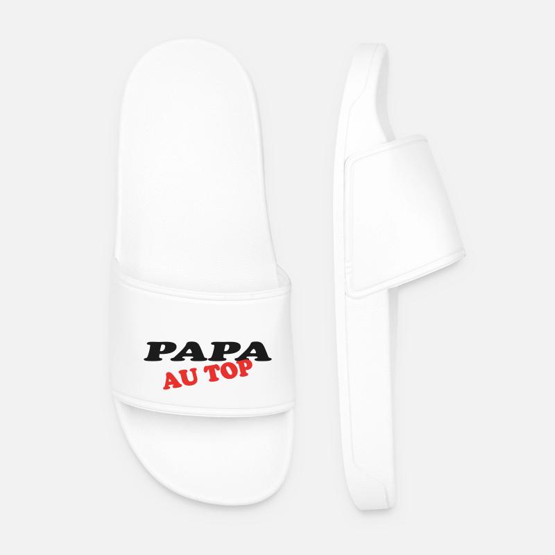 PAPA AN DER SPITZE - Männer Badelatschen - Weiß