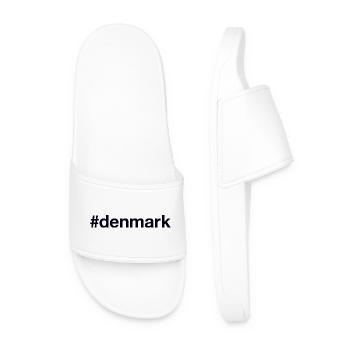 DENMARK Hashtag Dänemark - Männer Badelatschen - Weiß - Vorne