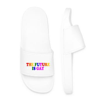 The future is gay - Men’s Pool Sliders - white - Front