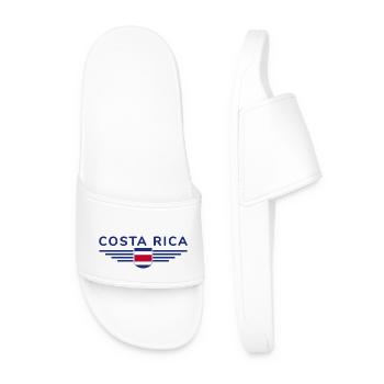 Costa Rica T-Shirt – Pura Vida Style - Men’s Pool Sliders - white - Front