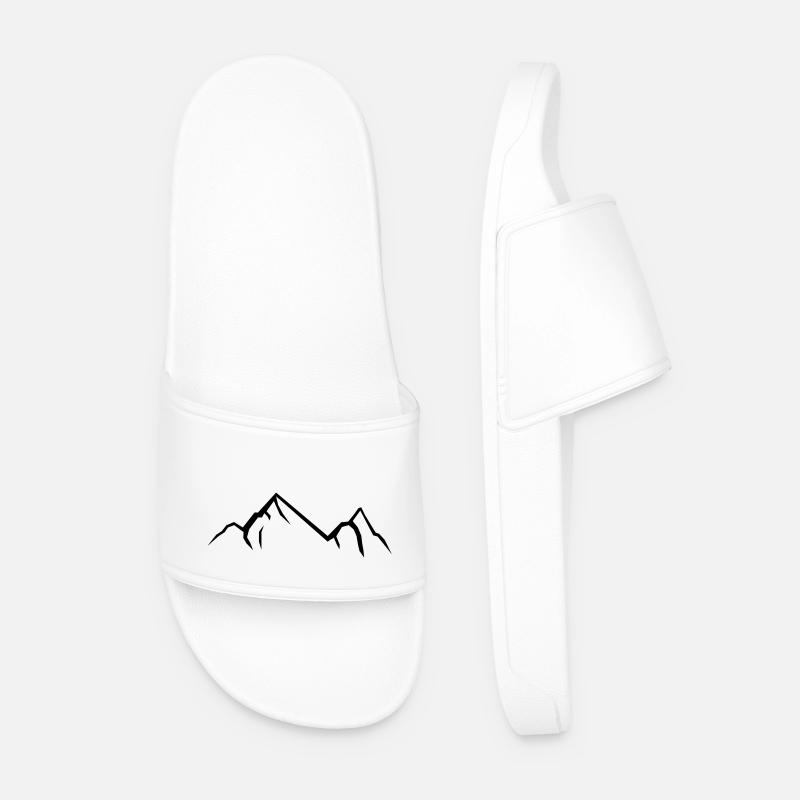 mountains - Men’s Pool Sliders - white