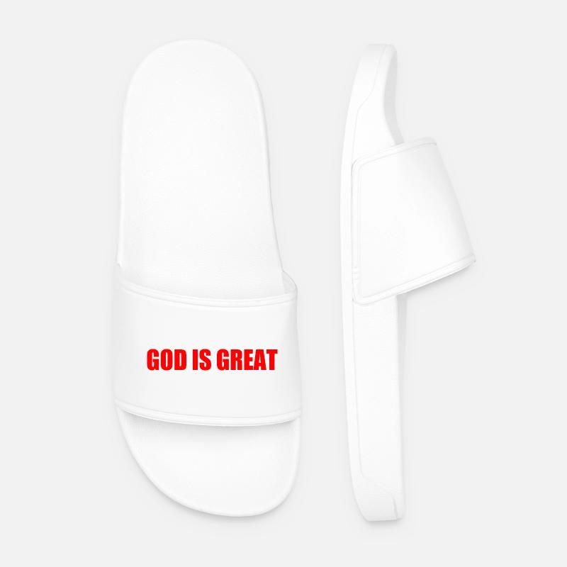 god is great - Männer Badelatschen - Weiß