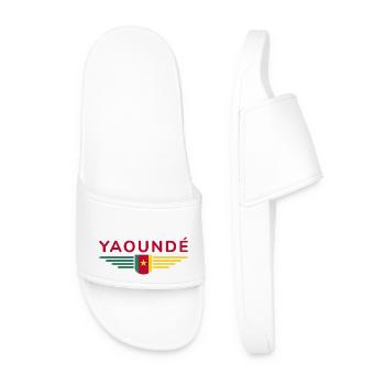 Yaoundé Design – Fier de la capitale du Cameroun - Claquettes Homme - blanc - Devant